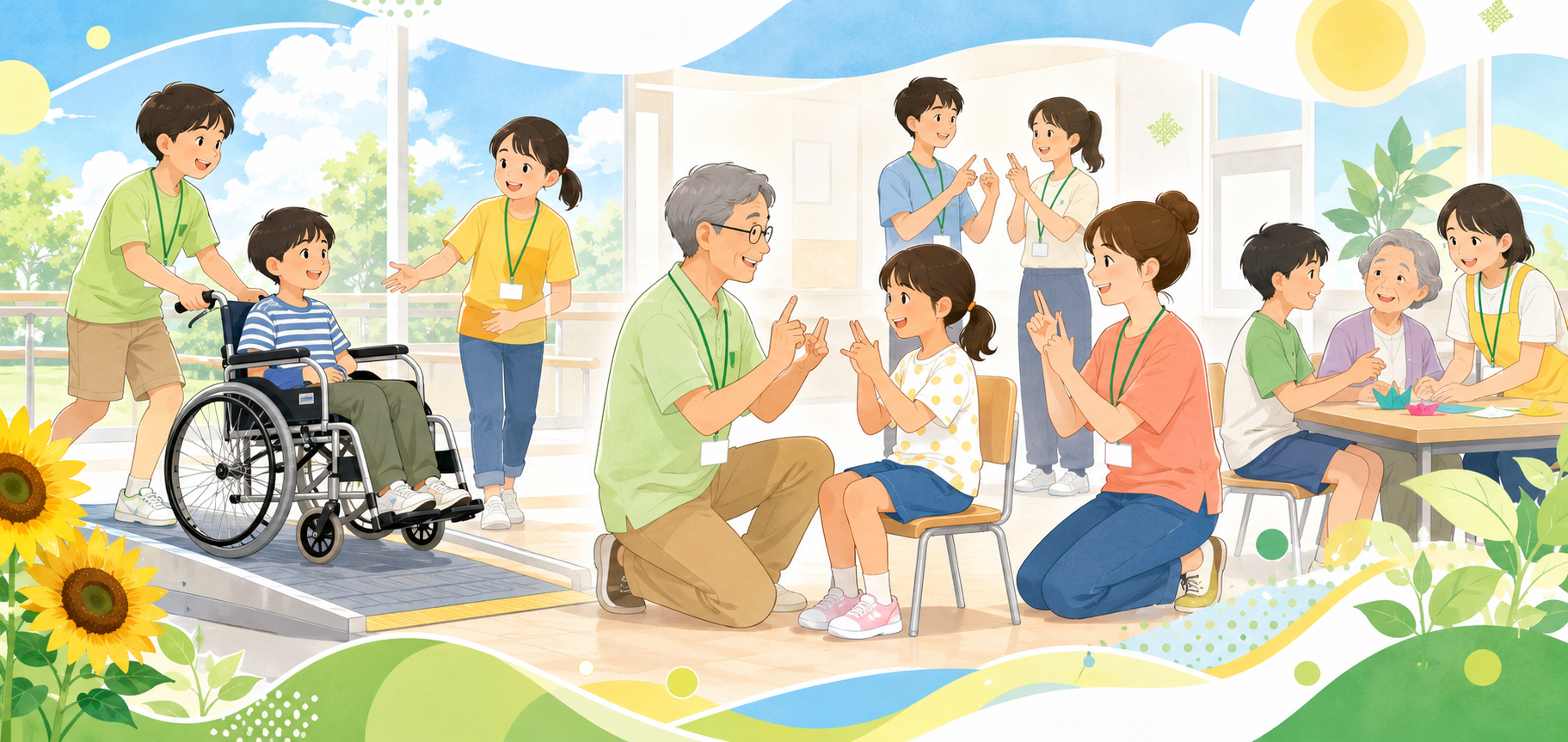 夏休み福祉体験教室のイメージ
